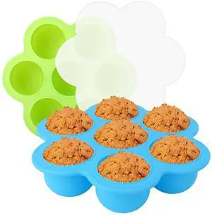 2 Pack Silicone Egg Bite Molds, Reusable Egg Bites Silicone Mold with Lid Fit Instant Pot 5,6,8 qt Pressure Cooker & Air Fryer, Alternative to Sous Vide Bite Maker for Cooking Food Freezer Storage 2 Pack Silicone Egg Bite Molds, Reusable Egg Bites Silicone Mold with Lid Fit Instant Pot 5,6,8 qt Pressure Cooker & Air Fryer, Alternative to Sous Vide Bite Maker for Cooking Food Freezer Storage