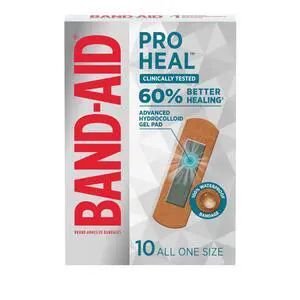 Brand Pro Heal Adhesive Bandages, All One Size, 10 Count Brand Pro Heal Adhesive Bandages, All One Size, 10 Count