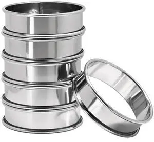 Cookie Rings For Baking 6Pcs, 3.15" English Muffin Ring,Egg Rings, Stainless Steel Crumpet Rings For Frying Eggs, Metal Baking Molds For All Kinds of Breakfast Cookie Rings For Baking 6Pcs, 3.15" English Muffin Ring,Egg Rings, Stainless Steel Crumpet Rings For Frying Eggs, Metal Baking Molds For All Kinds of Breakfast