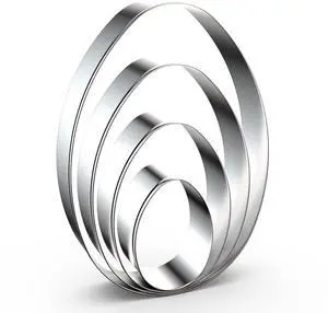 Large Egg Cookie Cutter Set in Different Sizes - 5 Inch, 4 Inch, 3 Inch, 2 Inch - 4 Piece - Stainelss Steel Large Egg Cookie Cutter Set in Different Sizes - 5 Inch, 4 Inch, 3 Inch, 2 Inch - 4 Piece - Stainelss Steel