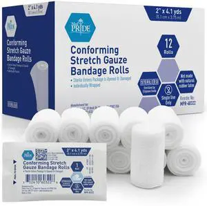 Sterile Conforming Stretch Gauze Bandage,Latex-Free,2 in x 4.1 yd Sterile Conforming Stretch Gauze Bandage,Latex-Free,2 in x 4.1 yd
