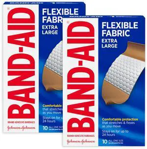 Brand Flexible Fabric Adhesive Bandages, Extra Large, 2 x 10 Count Brand Flexible Fabric Adhesive Bandages, Extra Large, 2 x 10 Count