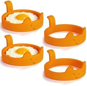 Egg Ring 4 Pack Silicone Rings for Frying Eggs, Non Stick Fried Egg Cooker Ring, Cute Animal Designs Gifts for Family Friends, 4-inch Round Egg Mold for Pancakes Breakfast Sandwich Puppy Egg Ring 4 Pack Silicone Rings for Frying Eggs, Non Stick Fried Egg Cooker Ring, Cute Animal Designs Gifts for Family Friends, 4-inch Round Egg Mold for Pancakes Breakfast Sandwich Puppy