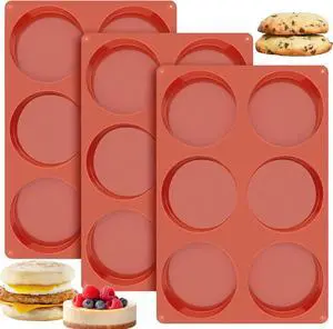 Silicone Egg Molds for Baking, 4 Inch, 3 Pcs Silicone Egg Molds for Baking, 4 Inch, 3 Pcs