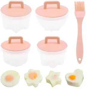 5 PCS Egg Poacher Cups, Pink Egg Cooker, Cute Shapes Reusable Egg Molds, Nonstick Egg Poaching Cups for Boiled Eggs Without Shell 5 PCS Egg Poacher Cups, Pink Egg Cooker, Cute Shapes Reusable Egg Molds, Nonstick Egg Poaching Cups for Boiled Eggs Without Shell