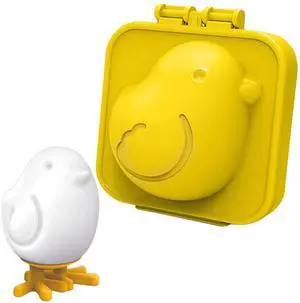 Boiled Egg Mold, Yellow Cute Hard Boiled Egg Shaper, 2.75x2.36 Inch Egg Mold for Bento Lunch, Sushi or Rice Balls, Reusable Food Shaping Tool for Fun Meal Presentation Boiled Egg Mold, Yellow Cute Hard Boiled Egg Shaper, 2.75x2.36 Inch Egg Mold for Bento Lunch, Sushi or Rice Balls, Reusable Food Shaping Tool for Fun Meal Presentation