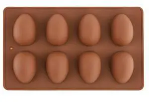 8 Cavity Silicone Egg Pan, Egg Tray, Egg Shape Ice Tray, Silicone Pan for Cake Decorating, Chocolate, Candy, Jello, Baking Pan for Muffin, Bread and More 8 Cavity Silicone Egg Pan, Egg Tray, Egg Shape Ice Tray, Silicone Pan for Cake Decorating, Chocolate, Candy, Jello, Baking Pan for Muffin, Bread and More