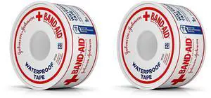 Brand of First Aid Products 100% Waterproof Self-Adhesive Medical Tape Roll to Secure Bandages, Durable First Aid Wound Care Bandaging Tape, 1 Inch by 10 Yards (Pack of 2) Brand of First Aid Products 100% Waterproof Self-Adhesive Medical Tape Roll to Secure Bandages, Durable First Aid Wound Care Bandaging Tape, 1 Inch by 10 Yards (Pack of 2)