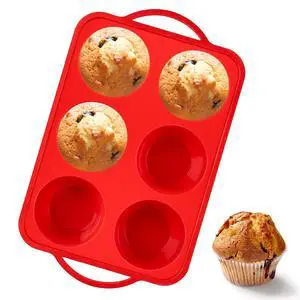 Jumbo Muffin Pan with Metal Frame, 6 Cups Jumbo Muffin Pan with Metal Frame, 6 Cups
