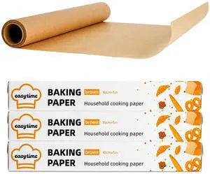 12in x 49ft Unbleached Parchment Paper Roll, High Temperature Resistant Parchment Paper for Baking, Non-Stick Greaseproof Baking Paper for Cooking Grilling Air Frying (Brown, 12in x 49ft) 12in x 49ft Unbleached Parchment Paper Roll, High Temperature Resistant Parchment Paper for Baking, Non-Stick Greaseproof Baking Paper for Cooking Grilling Air Frying (Brown, 12in x 49ft)