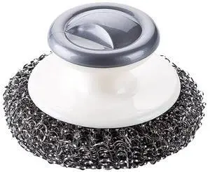 Stainless Steel Scrubber with HandleHeavy Duty Cleaning Supplies for Pots, Pans, Grills, Ovens & Other Tough Jobs (1P) Stainless Steel Scrubber with HandleHeavy Duty Cleaning Supplies for Pots, Pans, Grills, Ovens & Other Tough Jobs (1P)