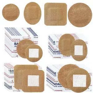 120Pcs Breathable Fabric Small Bandages, Round Oval and Square Flexible Adhesive Strips for Face and Small Wounds Protection Care 120Pcs Breathable Fabric Small Bandages, Round Oval and Square Flexible Adhesive Strips for Face and Small Wounds Protection Care