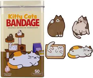 Bandages, Kitty Cats Shaped Self Adhesive Bandage Set, Latex Free, Sterile Wound Care, 50 Count Bandages, Kitty Cats Shaped Self Adhesive Bandage Set, Latex Free, Sterile Wound Care, 50 Count