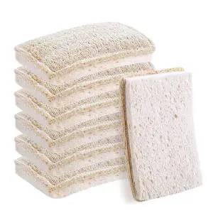 Loofah Dish Sponges Kitchen,Organic Natural Sponges for Dishes,Non Scratch Eco Friendly Biodegradable for Cleaning,6PCS Loofah Dish Sponges Kitchen,Organic Natural Sponges for Dishes,Non Scratch Eco Friendly Biodegradable for Cleaning,6PCS