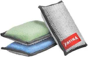 2-Sided Premium Microfiber Dish Sponge and Scrubber 3 Pack Variety - Heavy Duty Scouring Non-Scratch Multi-Surface 2-Sided Premium Microfiber Dish Sponge and Scrubber 3 Pack Variety - Heavy Duty Scouring Non-Scratch Multi-Surface