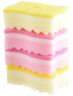 Yellow Pink Colors Multi-Functional Sponges Non-Scratch Scrub Sponges Household Kitchen Cleaning Sponges Durable Scouring Pads,Pack of 4 Yellow Pink Colors Multi-Functional Sponges Non-Scratch Scrub Sponges Household Kitchen Cleaning Sponges Durable Scouring Pads,Pack of 4