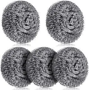 5 Pack Stainless Steel Scourers Steel Wool Scrubbers Bulk Separately Packaged 3 Inch, 25 Gram Metal Scourers Sponges Wire Scouring Pad for Stove Pot Pan Oven Kitchen Restaurant(Classic) 5 Pack Stainless Steel Scourers Steel Wool Scrubbers Bulk Separately Packaged 3 Inch, 25 Gram Metal Scourers Sponges Wire Scouring Pad for Stove Pot Pan Oven Kitchen Restaurant(Classic)