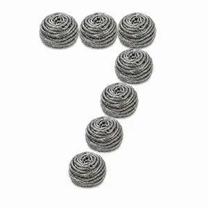 Stainless Steel Scrubbers - Pack of 7, Heavy Duty Metal Scouring Pads for Dishes, Pots, Pans, Grills & Kitchen Cleaning, 20g Each Stainless Steel Scrubbers - Pack of 7, Heavy Duty Metal Scouring Pads for Dishes, Pots, Pans, Grills & Kitchen Cleaning, 20g Each