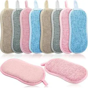 10 Pieces Multipurpose Kitchen Scrub Sponges, Non-Scratch Microfiber Scrub Sponges for Kitchen Reusable Scouring Pads Sponge Scrubber for Household Cleaning Dishes and Pots(Mixed Colors) 10 Pieces Multipurpose Kitchen Scrub Sponges, Non-Scratch Microfiber Scrub Sponges for Kitchen Reusable Scouring Pads Sponge Scrubber for Household Cleaning Dishes and Pots(Mixed Colors)