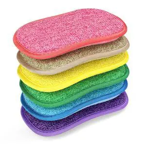 6 Pack Multi-Purpose Scrub Sponges for Kitchen 6 Colors, Non-Scratch Microfiber Sponge with Heavy Duty Scouring Power, Effortless Cleaning of Dishes, Pots and Pans 6 Pack Multi-Purpose Scrub Sponges for Kitchen 6 Colors, Non-Scratch Microfiber Sponge with Heavy Duty Scouring Power, Effortless Cleaning of Dishes, Pots and Pans