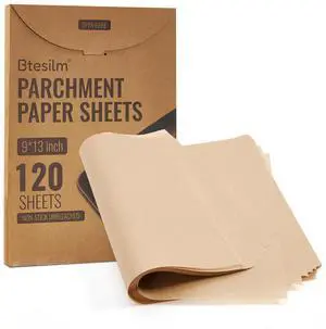 120 Sheets 9 x 13 Inch Pre-cut Unbleached Baking Parchment Paper Sheets, Non-stick and Leak-proof Oven Liners, Suitable for Baking Sheets, Home Cooking and Baking 120 Sheets 9 x 13 Inch Pre-cut Unbleached Baking Parchment Paper Sheets, Non-stick and Leak-proof Oven Liners, Suitable for Baking Sheets, Home Cooking and Baking