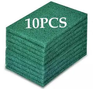 Heavy Duty Scour Pads Sponge Dish Scrubber Green Reusable Household Scrub Pads for for Dishes, Kitchen Scrubbers & Metal Grills 4 x 6 x 0.31inch (10Pcs) Heavy Duty Scour Pads Sponge Dish Scrubber Green Reusable Household Scrub Pads for for Dishes, Kitchen Scrubbers & Metal Grills 4 x 6 x 0.31inch (10Pcs)