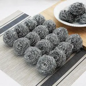 Stainless Steel Scouring Pads, 20 Pack, Heavy Duty Kitchen Scrubbers for Pots and Pans, Bathroom Cleaning Stainless Steel Scouring Pads, 20 Pack, Heavy Duty Kitchen Scrubbers for Pots and Pans, Bathroom Cleaning
