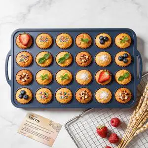 Mini Silicone Muffin Pan with Frame Non Stick Cupcake Tin Baking Mold Mini Silicone Muffin Pan with Frame Non Stick Cupcake Tin Baking Mold