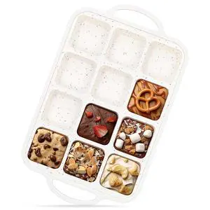 Silicone Brownie Pan with Dividers, 1 Pack with Metal Frame Silicone Brownie Pan with Dividers, 1 Pack with Metal Frame