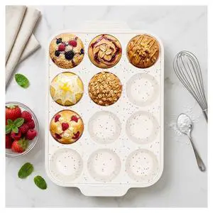 Silicone Muffin Pan with Reinforced Frame, Nonstick Cupcake Pan Silicone Muffin Pan with Reinforced Frame, Nonstick Cupcake Pan
