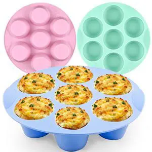Silicone Egg Bite Molds 3Pc Air Fryer Muffin Pan Air Fryer Egg Mold Silicone Cupcake Molds for Airfryer Nonstick Silicones Mini Muffin Mold for Eggs Bite Hamburger Bun Tart Bread Cupcake Silicone Egg Bite Molds 3Pc Air Fryer Muffin Pan Air Fryer Egg Mold Silicone Cupcake Molds for Airfryer Nonstick Silicones Mini Muffin Mold for Eggs Bite Hamburger Bun Tart Bread Cupcake
