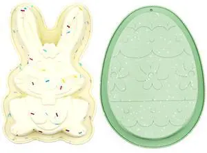 Easter Bunny Cake Pan Ornamental Egg Cake Pan Silicone Mold for Chocolate Candy Soap Candle Making DIY Easter Bunny Cake Pan Ornamental Egg Cake Pan Silicone Mold for Chocolate Candy Soap Candle Making DIY