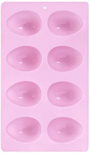 8-Cavity Easter Egg Shape Silicone Molds, Baking Supplies for DIY Cake Decoration, Chocolate, Candy, Jello, Pastry, Muffin, Bread (Purple) 8-Cavity Easter Egg Shape Silicone Molds, Baking Supplies for DIY Cake Decoration, Chocolate, Candy, Jello, Pastry, Muffin, Bread (Purple)