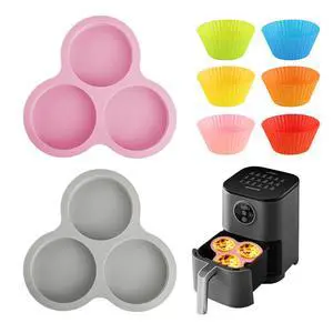 2PCS Egg Bites Silicone Molds with 6 PCS Silicone Cupcake Liners, BPA Free, 4 Inches Round Non-Stick Muffin Top Pan for Breakfast Sandwiches, Egg Bites, Hamburger Buns, Tart, Pancake 2PCS Egg Bites Silicone Molds with 6 PCS Silicone Cupcake Liners, BPA Free, 4 Inches Round Non-Stick Muffin Top Pan for Breakfast Sandwiches, Egg Bites, Hamburger Buns, Tart, Pancake