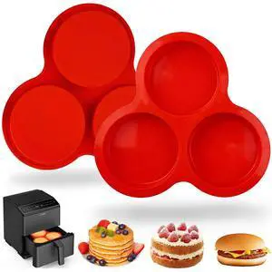 Air Fryer Silicone Egg Molds 2 Pack Jumbo Round Muffin Top Pans 4 Inch Hamburger Bun Pan Large Whoopie Pies Pan Nonstick Silicone Baking Mold for Breakfast Sandwiches Egg Bites Tart Pancake Air Fryer Silicone Egg Molds 2 Pack Jumbo Round Muffin Top Pans 4 Inch Hamburger Bun Pan Large Whoopie Pies Pan Nonstick Silicone Baking Mold for Breakfast Sandwiches Egg Bites Tart Pancake