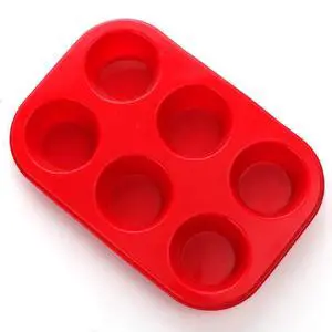 Silicone Muffin Pan, European LFGB Silicone Cupcake Baking Pan, 6 Cup Muffin, Non-Stick Muffin Tray, Egg Muffin Pan, Food Grade Muffin Molds, BPA Free Muffin Tins Red Silicone Muffin Pan, European LFGB Silicone Cupcake Baking Pan, 6 Cup Muffin, Non-Stick Muffin Tray, Egg Muffin Pan, Food Grade Muffin Molds, BPA Free Muffin Tins Red