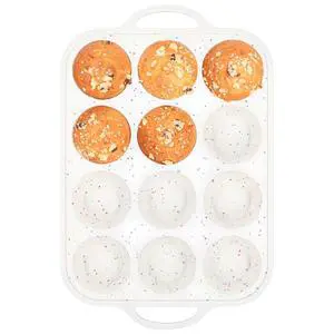 Silicone Muffin Pan for Baking with Metal Reinforced Frame, Nonstick Cupcake Pan 1 Pack Regular Size Egg Bites Silicone Mold Silicone Muffin Pan for Baking with Metal Reinforced Frame, Nonstick Cupcake Pan 1 Pack Regular Size Egg Bites Silicone Mold
