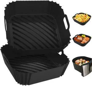 2 Pack Silicone Air Fryer Liners Reusable, 7.1 Inch Airfryer Liner 4-7 QT Square Air Fryer Liners Silicone Pot Oven Liner Baking Tray, AirFryer Basket Mat Bowl Accessories 2 Pack Silicone Air Fryer Liners Reusable, 7.1 Inch Airfryer Liner 4-7 QT Square Air Fryer Liners Silicone Pot Oven Liner Baking Tray, AirFryer Basket Mat Bowl Accessories