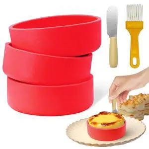 Silicone Air Fryer Egg Mold 3 Pack - Reusable Egg Cups for Air Fryer, Oven & Microwave, Silicone, Dishwasher Safe, Non-Stick Breakfast Accessories, Individual Microwave Egg Cooker (Red) Silicone Air Fryer Egg Mold 3 Pack - Reusable Egg Cups for Air Fryer, Oven & Microwave, Silicone, Dishwasher Safe, Non-Stick Breakfast Accessories, Individual Microwave Egg Cooker (Red)