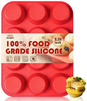 Silicone Muffin Pans for Baking 12Cups BPA-Free Egg Bites Mold Silicone Muffin Pans for Baking 12Cups BPA-Free Egg Bites Mold