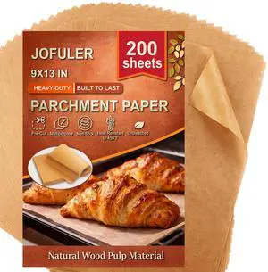 200PCS Parchment Paper Sheets, 9x13 Inches, Non-Stick 200PCS Parchment Paper Sheets, 9x13 Inches, Non-Stick