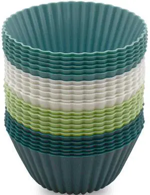 24 Pack Silicone Baking Cups Reusable Muffin Liners Non-Stick Cup Cake Molds Set Cupcake Silicone Liner Standard Size Silicone Cupcake Holder Silicon Cups for Baking Bpa Free (4 Colors) 24 Pack Silicone Baking Cups Reusable Muffin Liners Non-Stick Cup Cake Molds Set Cupcake Silicone Liner Standard Size Silicone Cupcake Holder Silicon Cups for Baking Bpa Free (4 Colors)