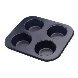 4-Hole Muffin Pan, Bakeware Non-stick Cupcake Baking Pan Mini Pie Pans, Heavy Duty Carbon Steel Muffin Tray Standard Baking Mold Pan for Oven Baking 4-Hole Muffin Pan, Bakeware Non-stick Cupcake Baking Pan Mini Pie Pans, Heavy Duty Carbon Steel Muffin Tray Standard Baking Mold Pan for Oven Baking