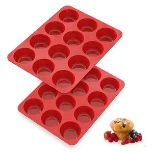 Silicone Muffin Pans Nonstick 12 Cup(2 Pack) - 2.5 inch Silicone Cupcake Pan - Silicone Baking Molds for Homemade Muffins, Cupcakes and Egg Bites - 12 Cup Muffin Tin Silicone Muffin Pans Nonstick 12 Cup(2 Pack) - 2.5 inch Silicone Cupcake Pan - Silicone Baking Molds for Homemade Muffins, Cupcakes and Egg Bites - 12 Cup Muffin Tin
