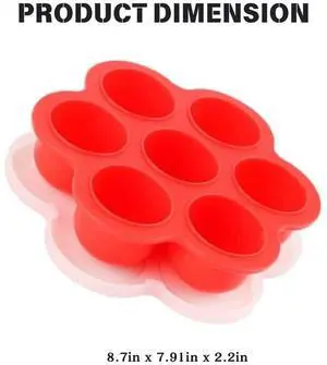 Egg Bites Tray with Lid | Silicone Molds for Instant Pot, Air Fryer, and Oven | Egg Bite for Pressure Cooker | Dishwasher Safe Egg Bites Tray with Lid | Silicone Molds for Instant Pot, Air Fryer, and Oven | Egg Bite for Pressure Cooker | Dishwasher Safe