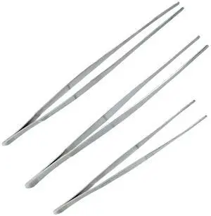 3Pcs Stainless Steel Tweezer Set (8" 10" 12") 3Pcs Stainless Steel Tweezer Set (8" 10" 12")