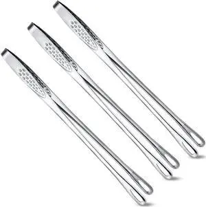 3 Pcs 11 Inches Korean BBQ Tongs Stainless Steel Kitchen Tweezers Grill for Cooking Hot Pot Food Yakiniku Clamp Tool for Salad, Fish, Steak, Barbecue, Buffet, Meat 3 Pcs 11 Inches Korean BBQ Tongs Stainless Steel Kitchen Tweezers Grill for Cooking Hot Pot Food Yakiniku Clamp Tool for Salad, Fish, Steak, Barbecue, Buffet, Meat