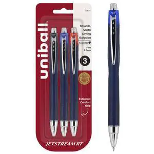 Jetstream RT Ballpoint Pens, Black, Blue & Red Ink, 3 Count Jetstream RT Ballpoint Pens, Black, Blue & Red Ink, 3 Count