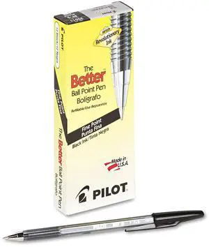 The Better Ball Point Pen, Fine Point 0.7mm, Black Ink, 12-Pack The Better Ball Point Pen, Fine Point 0.7mm, Black Ink, 12-Pack