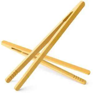 Reusable Bamboo Toast Tongs 2 Pcs, 7 inch Wooden Toaster Tongs For Cooking & Holding, Nature Wooden Kitchen Utensil For Cheese Bacon Muffin Fruits Bread Reusable Bamboo Toast Tongs 2 Pcs, 7 inch Wooden Toaster Tongs For Cooking & Holding, Nature Wooden Kitchen Utensil For Cheese Bacon Muffin Fruits Bread